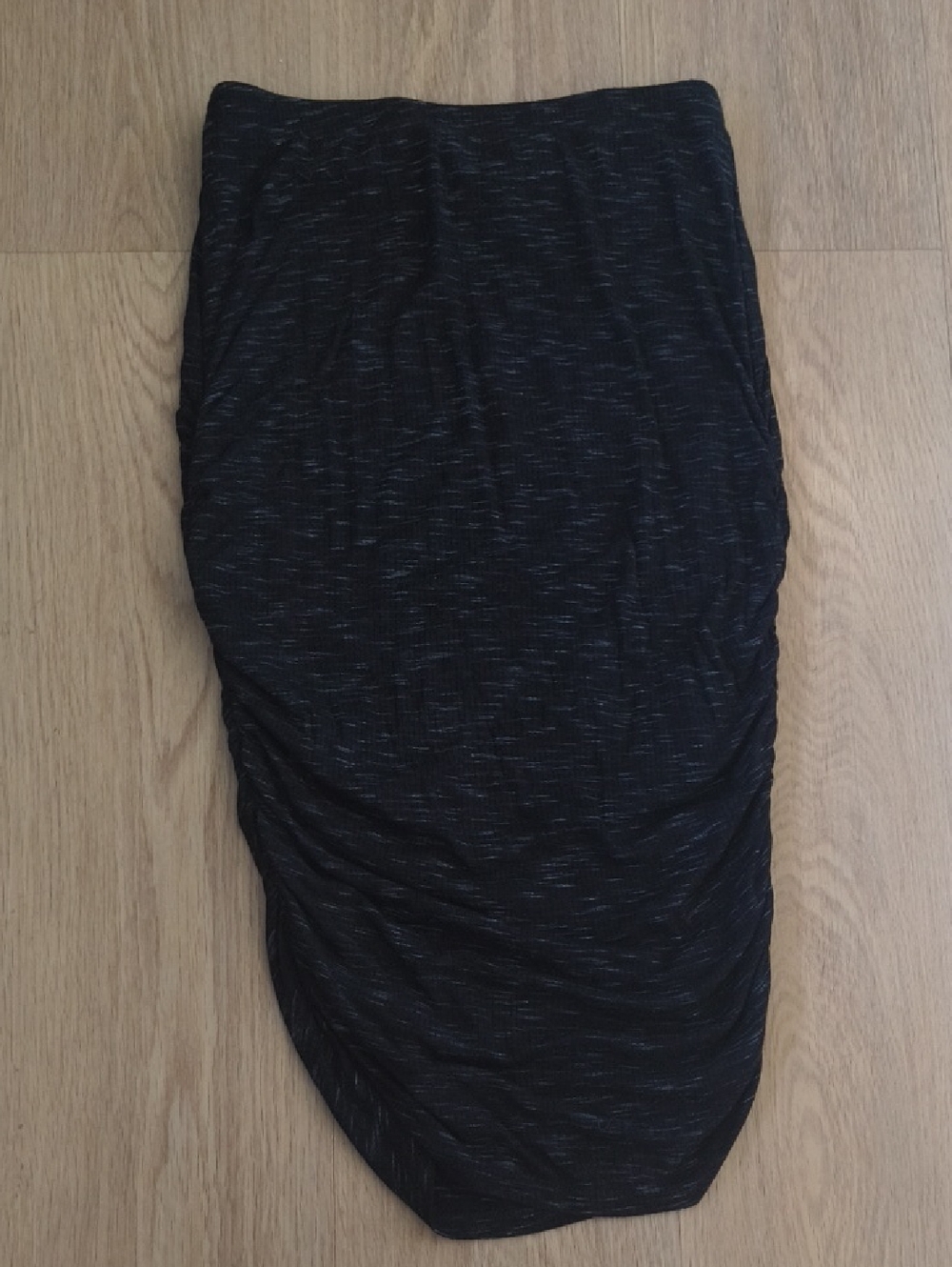 G by Guess Black Heathered Ruched Pencil Skirt